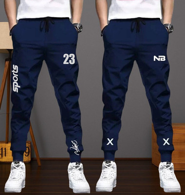 Lieo Trend Solid Men Blue, Blue Track Pants