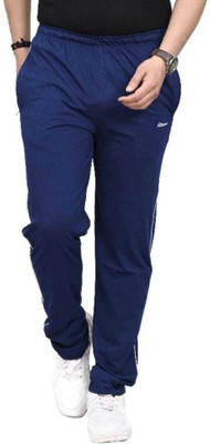 Allince Solid Men Blue Track Pants