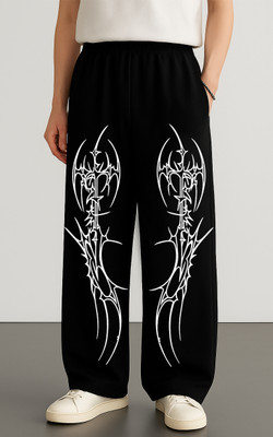 JUGULAR Printed Men Black Track Pants