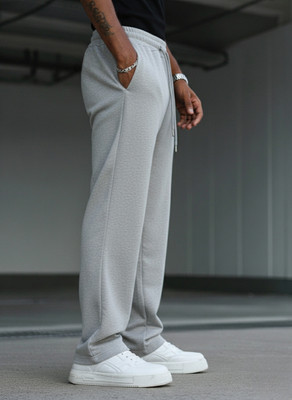 Dockstreet Striped Men Grey Track Pants