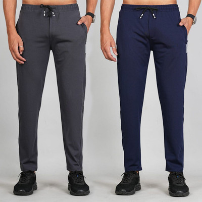 FICKA Solid Men Blue, Grey Track Pants