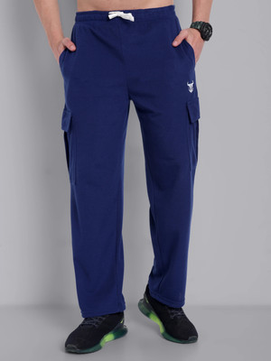 Go Devil Printed Men Dark Blue Track Pants