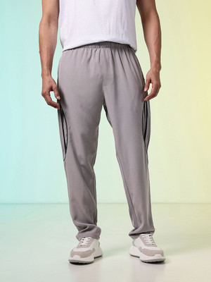 HRX by Hrithik Roshan Striped Men Grey Track Pants