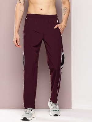 Turnfit Striped Men Maroon Track Pants