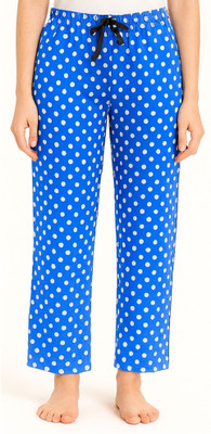 KLS Polka Print Women Blue Track Pants