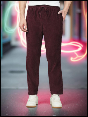 SB Trend Solid Men Purple Track Pants