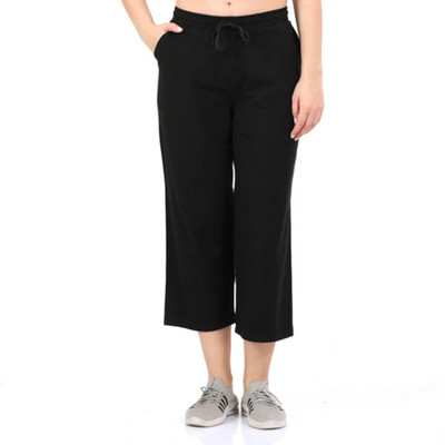 Lango Solid Women Black Track Pants