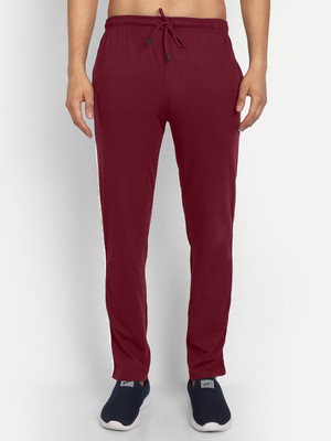 TT Solid Men Maroon Track Pants