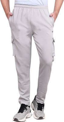 TrendRise Solid Men Grey Track Pants