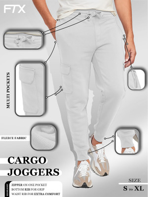 FTX Solid Men Grey Track Pants