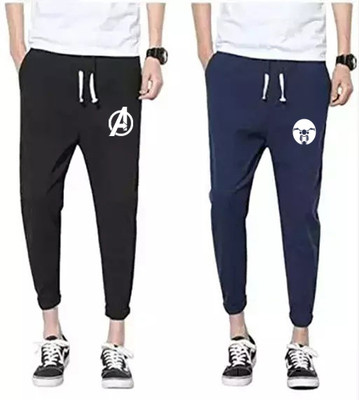 bfb Printed Men Blue Track Pants