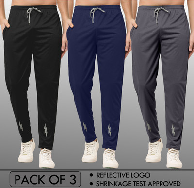 FOXTER Printed Men Black, Blue, Grey Track Pants