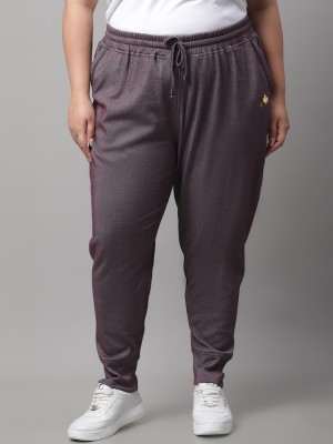 A nd J Striped Women Brown Track Pants