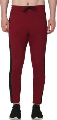 ATZ Striped Men Maroon Track Pants