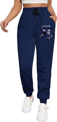 Tabadtod Graphic Print Women Dark Blue Track Pants