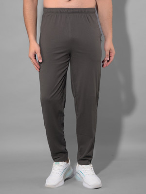 Dollar Solid Men Grey Track Pants