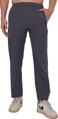 ZULX Solid, Striped Men Grey Track Pants