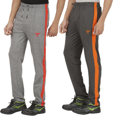 SOUTHTREE Colorblock Men Grey, Grey Track Pants