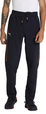 PUMA RBR MT7 Sweatpants Solid, Striped Men Blue Track Pants