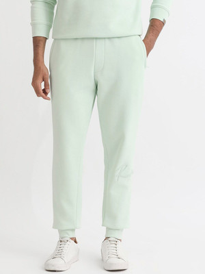 Rare Rabbit Solid Men Green Track Pants