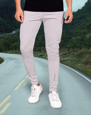 OHGORY Solid Men Grey Track Pants