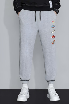 FLYNOFF Solid Men Silver Track Pants