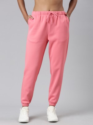 Enamor Solid Women Pink Track Pants