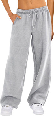 Dockstreet Solid Women Grey Track Pants