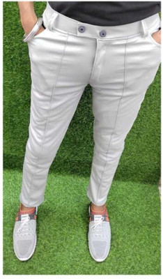 kkgarment Solid Men Silver Track Pants