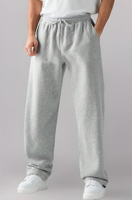 Flycollection Solid Men Grey Track Pants
