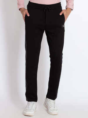 Status Quo Solid Men Black Track Pants