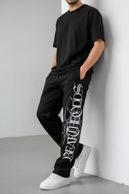 McCARTHY Printed Men Black Track Pants