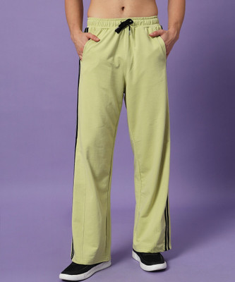 Mast & Harbour Solid Men Light Green Track Pants