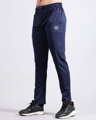UnityVibe Solid Men Black Track Pants