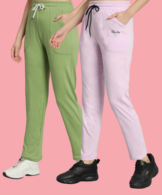 SYDNEY HILLS Solid, Striped Women Multicolor Track Pants
