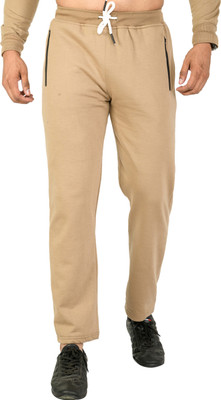 SHAUN Solid Men Brown Track Pants