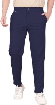 Gopssss Solid Men Purple Track Pants