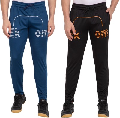 Ekom Printed Men Blue, Black Track Pants