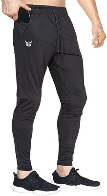 The Modern Soul Solid Men Black Track Pants