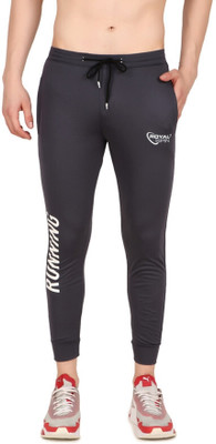 Royal spin Solid Men Grey Track Pants