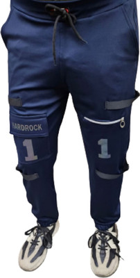 Mindsart Trend Printed Men Blue Track Pants