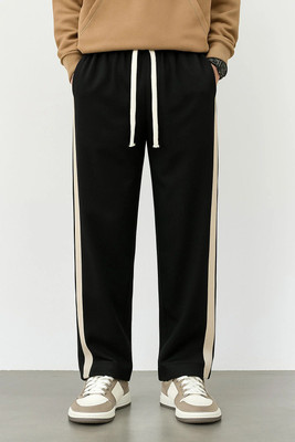 KEESUN Striped Men Black, Beige Track Pants