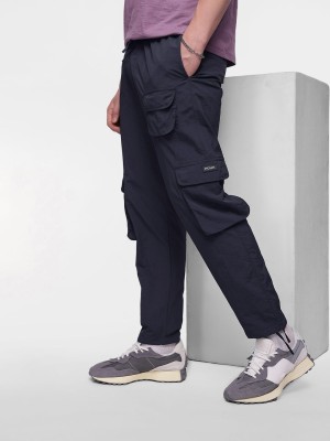 FCUK Solid Men Blue Track Pants