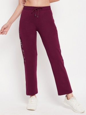 MADAME M SECRET Solid Women Purple Track Pants