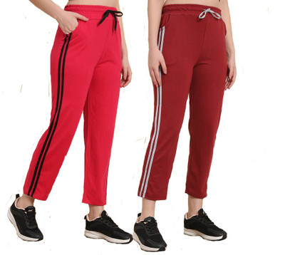 Trendy World Striped Women Multicolor Track Pants
