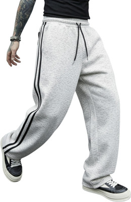 Dockstreet Solid Men White Track Pants