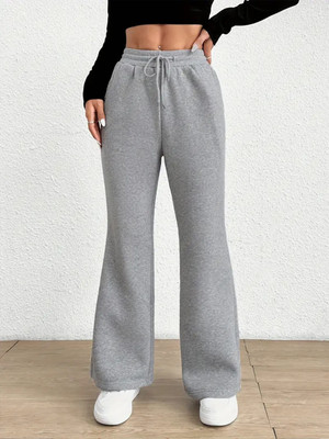 Dockstreet Solid Women Grey Track Pants