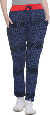 Weboasis Self Design Women Dark Blue Track Pants
