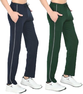 Diwazzo Solid Men Blue, Green Track Pants