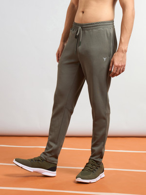 TECHNOSPORT Solid Men Green Track Pants